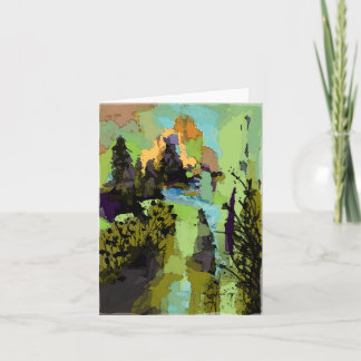 Abstract Landscape Blank Note Card