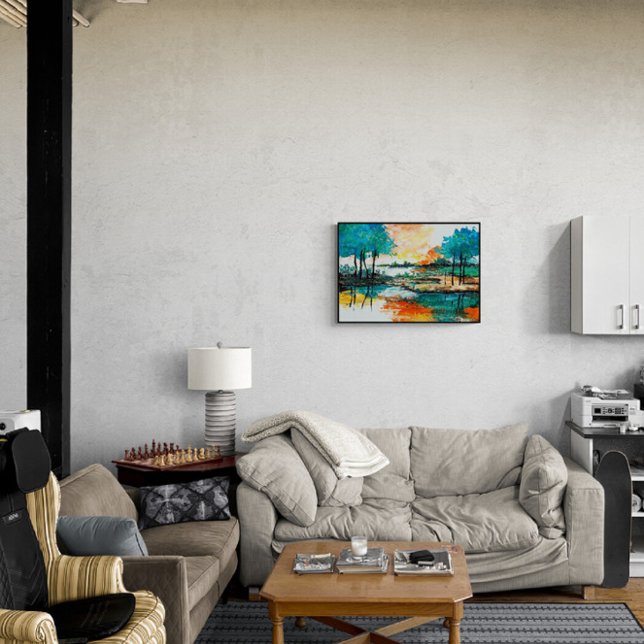 Abstract Landscape, Colourful Acrylic Painting Poster (Creator Uploaded)