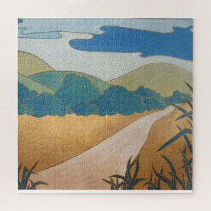 abstract landscape contemporary art jigsaw puzzle