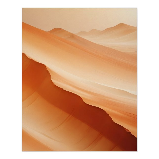 Abstract Landscape Desert Nature Background Art Poster (Front)