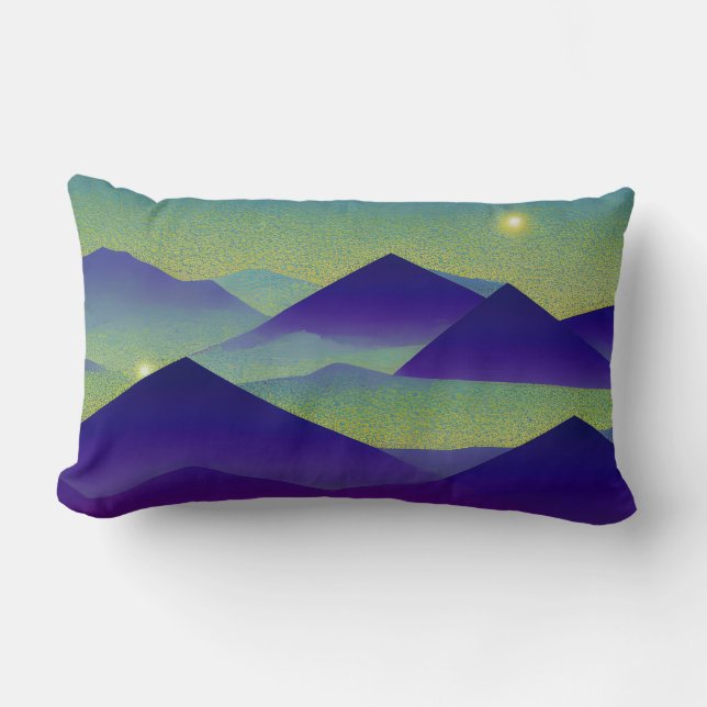 Abstract Landscape Fallen Star 23 Lumbar Cushion (Front)