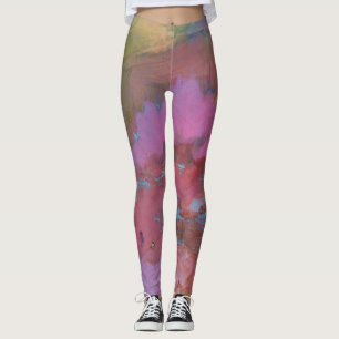 Abstract Landscape - Figures in Colourful Land Leggings