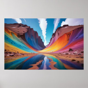 Abstract Landscape Forest Nature Background Art Poster