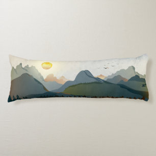 Abstract Landscape hills Body Cushion