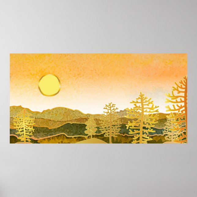 Abstract Landscape hills Poster (Front)