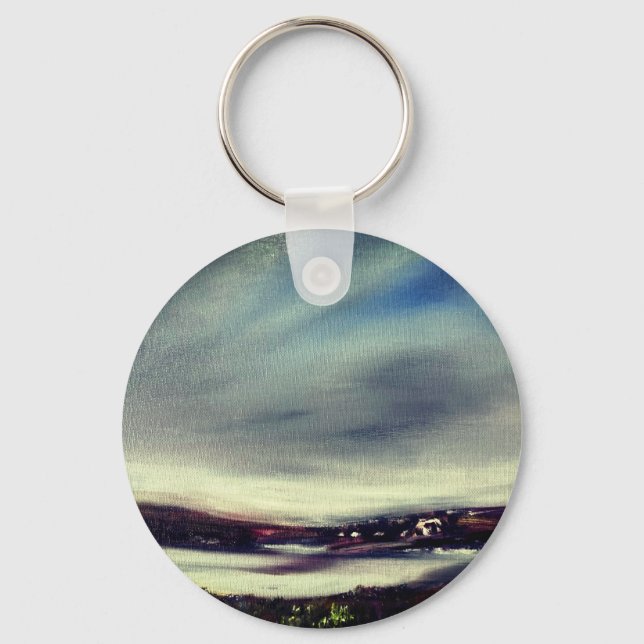 Abstract Landscape  Key Ring (Front)