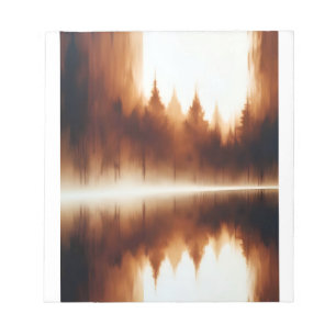 Abstract Landscape Lake Forest Poster Background  Notepad