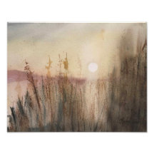Abstract Landscape Misty Dawn  Photo Print
