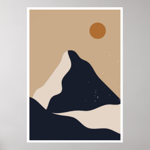 Abstract Landscape Mountain Poster