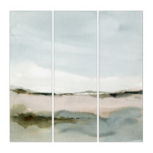 Abstract Landscape Neutral Watercolor set - Breeze