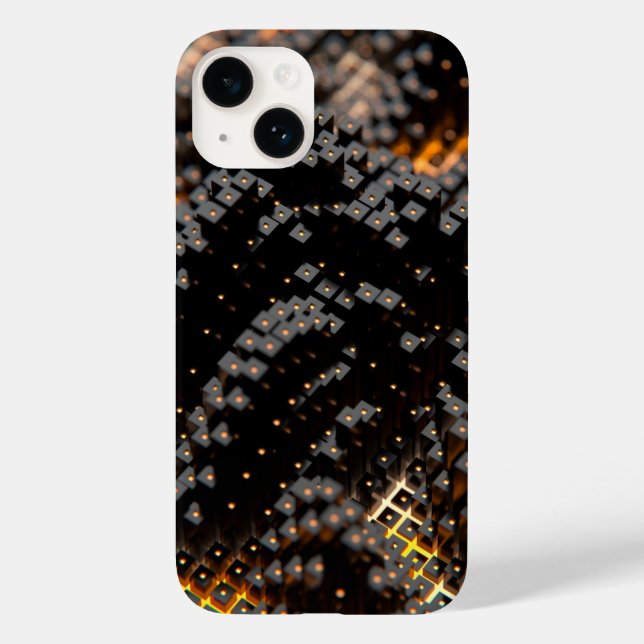 Abstract Landscape of Black Poles Case-Mate iPhone Case (Back)