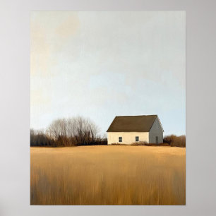 Abstract Landscape Painting, Autumn Modern Wall  Poster