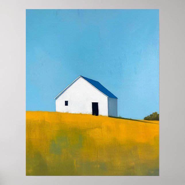 Abstract Landscape Painting, Colourful Modern Wall Poster (Front)