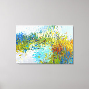 Abstract Landscape Painting Impressionist 24x36 Canvas Print