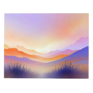 Abstract Landscape Panoramic Nature Background Art Notepad