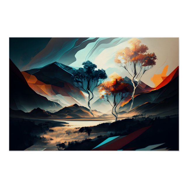 Abstract Landscape Poster (Front)