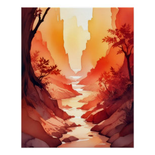 Abstract Landscape Poster Background Wallpaper Art