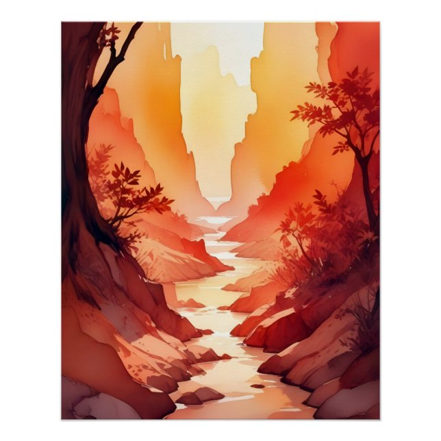 Abstract Landscape Poster Background Wallpaper Art (Front)