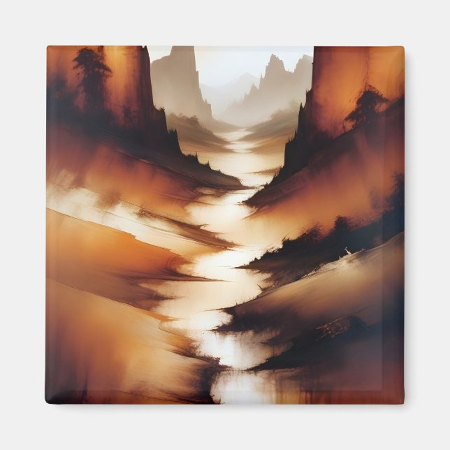 Abstract Landscape Poster Background Wallpaper Art Magnet (Front)