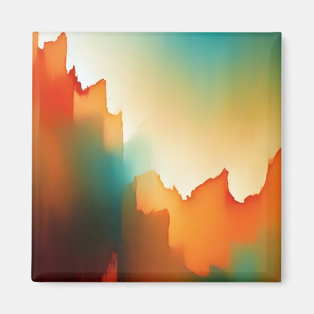 Abstract Landscape Poster Background Wallpaper Art Magnet (Front)