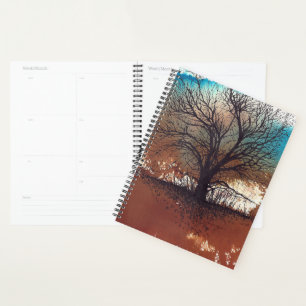 Abstract Landscape Tree Art Watercolor Ink Planner