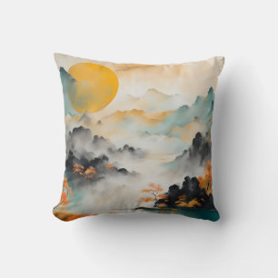 Abstract Landscape Wabi Sabi #2 Cushion