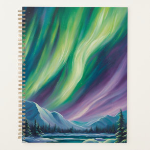 Abstract Landscape with Northern Lights  Planner