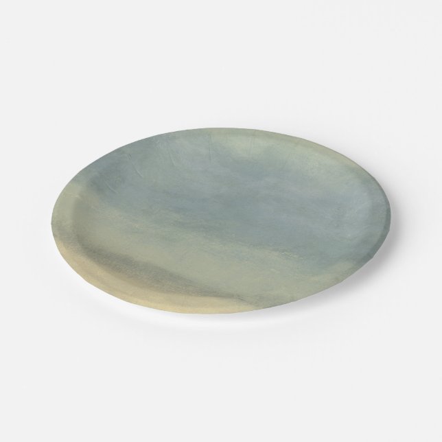 Abstract Landscape with Overcast Sky Paper Plate (Angled)