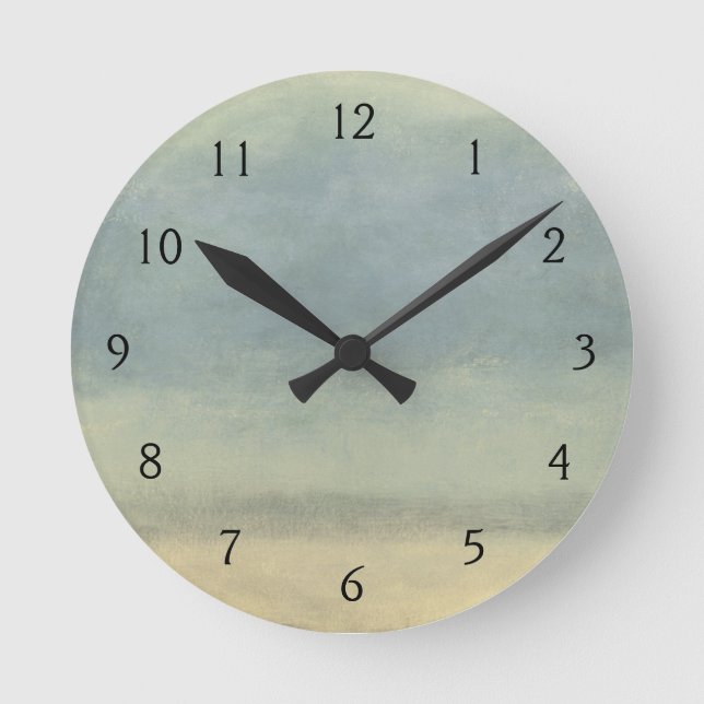 Abstract Landscape with Overcast Sky Round Clock (Front)