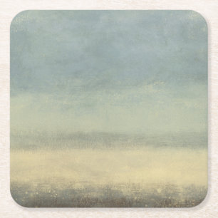 Abstract Landscape with Overcast Sky Square Paper Coaster