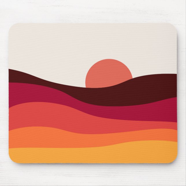 Abstract landscape with sea at sunset mouse pad (Front)