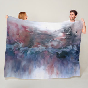 Abstract Landscape with Vibrant Hues v1 Fleece Blanket