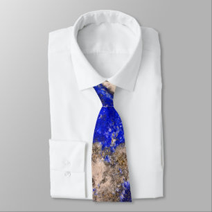 Abstract Lapis Lazuli Blue Granite Tie