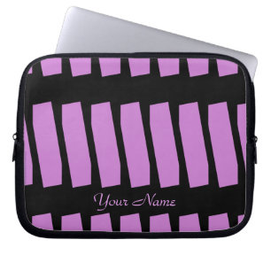 Abstract Laptop Computer Sleeve, Fuschia & Black Sleeve