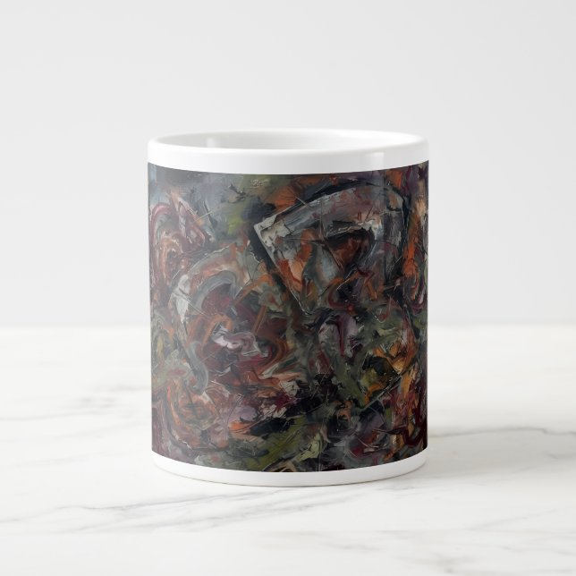 Abstract Large Coffee Mug (Front)