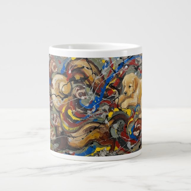Abstract Large Coffee Mug (Front)