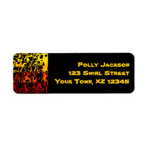 Abstract Lava Return Address Label