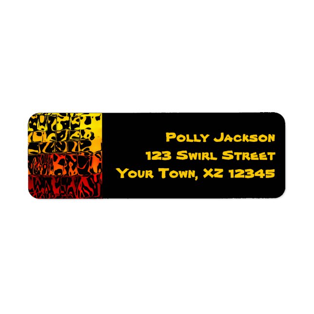 Abstract Lava Return Address Label (Front)