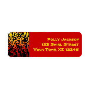 Abstract Lava Return Address Label