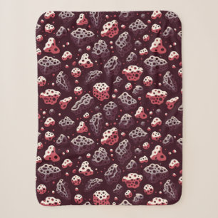 Abstract Lava Rock Pattern Sherpa Blanket