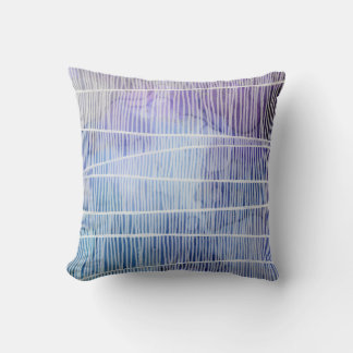 Abstract Lavender Alcohol Ink with Fine Lines Cushion