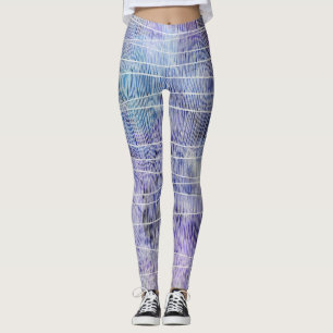 Abstract Lavender Alcohol Ink with Fine Lines Leggings