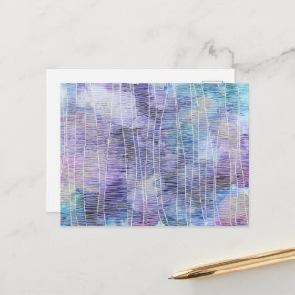 Abstract Lavender Alcohol Ink with Fine Lines Postcard