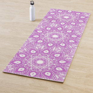 Abstract Lavender, Kaleidoscope Mandala Yoga Mats