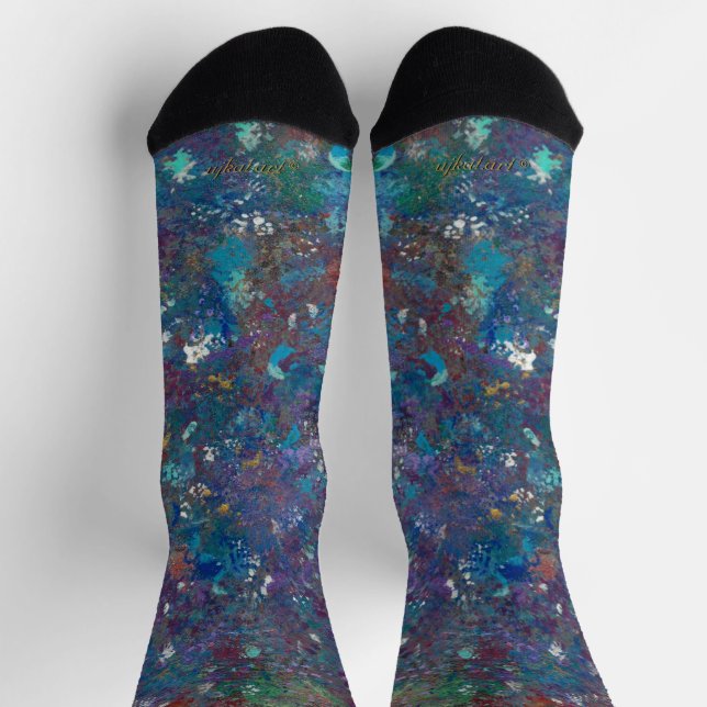 Abstract Lavender Socks (Top)