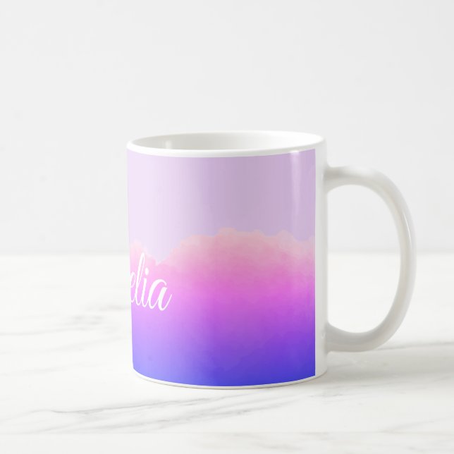 Abstract lavender watercolor pattern  coffee mug (Right)