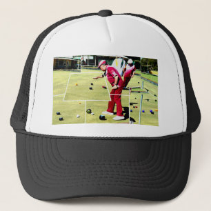 Abstract Lawn Bowls Oil Paint, Trucker Hat