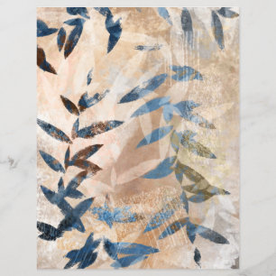 Abstract Layered Leaves scrapbook paper