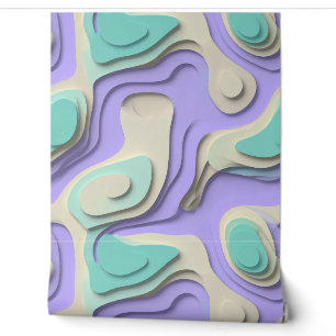 Abstract Layered Terrain Wall Mural