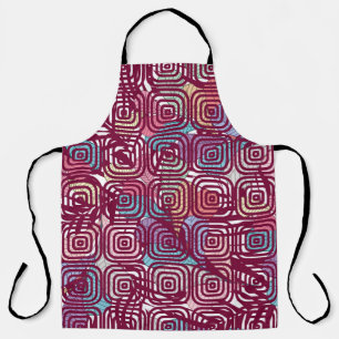 Abstract leaf colourful vintage illustration desig apron